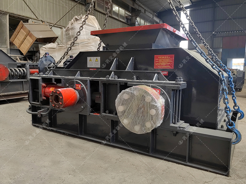 中型1000x700半自動液壓對輥破碎機(jī)發(fā)貨 破碎石料